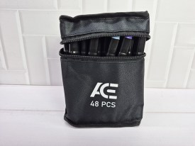 Marcadores estuche tela doble punta